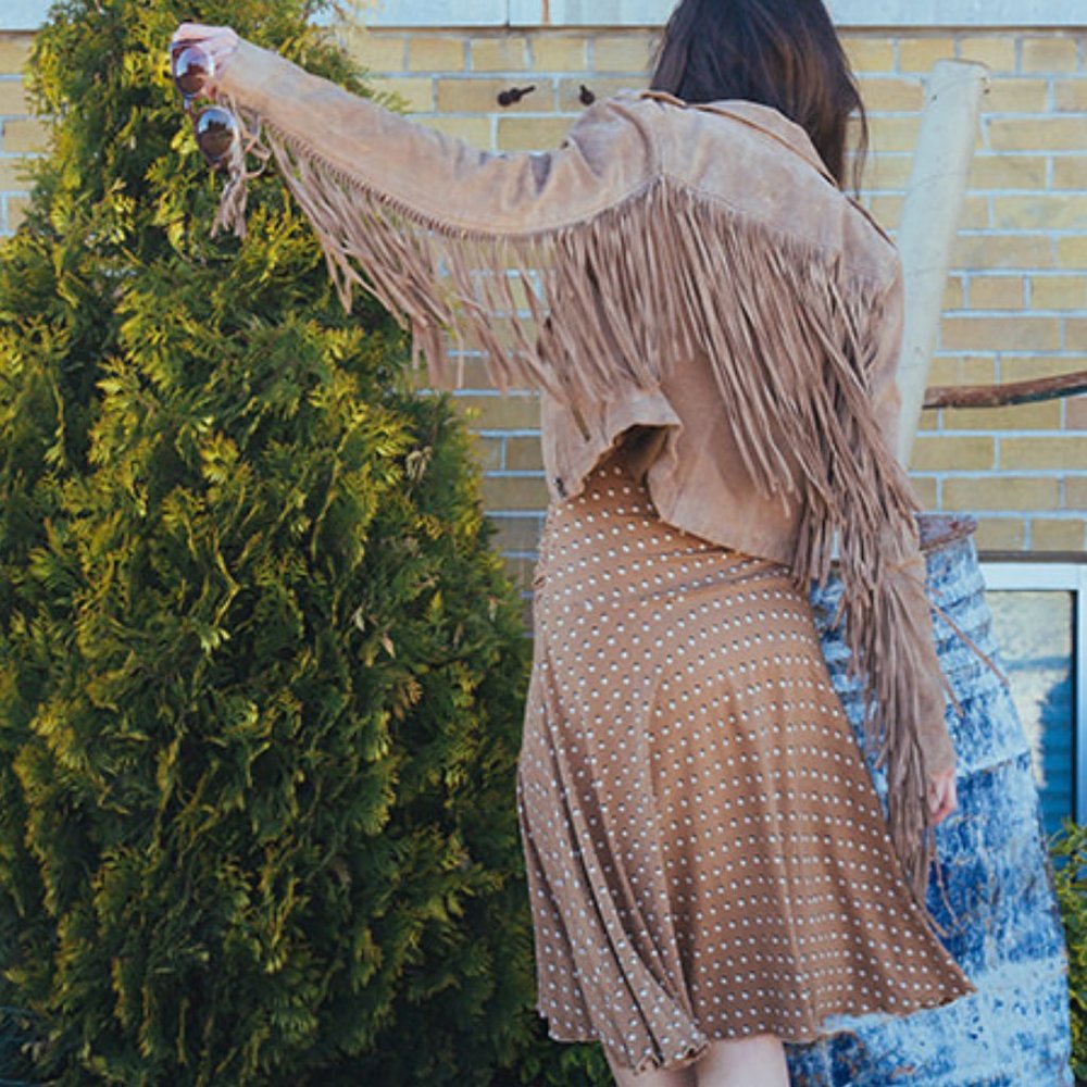 Suede Fringe Jacket - Picture 2 of 8